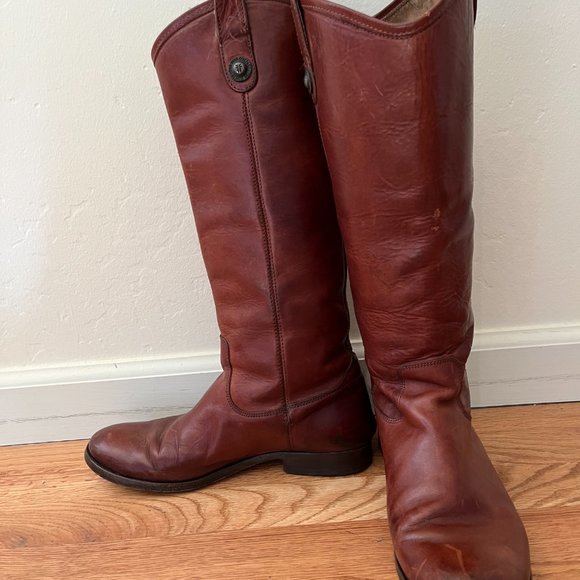 Frye Boots Melissa Style Size 8.5 (Color: Mahogony Brown) - Picture 4 of 5